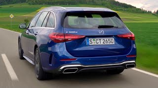 New Mercedes CClass ESTATE 2022  driving exterior amp interior C300 d AMG line [upl. by Aeniah]