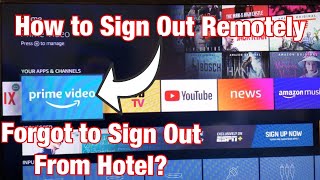 How to LogoutSignout of Amazon Prime Video App from Remote Location [upl. by Harlow]