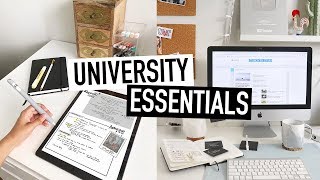 UNIVERSITY ESSENTIALS for BACKTOSCHOOL  tips  advice for college students [upl. by Nerahs]