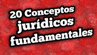 20 conceptos jurídicos fundamentales [upl. by Elletsyrc59]