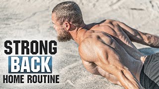 NO GYM FULL BACK WORKOUT AT HOME  NO EQUIPMENT NEEDED [upl. by Yellhsa]