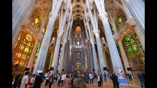 Barcelone Sagrada Familia inside in Ultra 4k [upl. by Navetse]