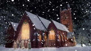 Christmas Eve Ambience  Relaxing Christmas Church and Falling Snow Sounds [upl. by Julio]