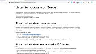 How to listen to podcasts on SONOS [upl. by Rogerson609]