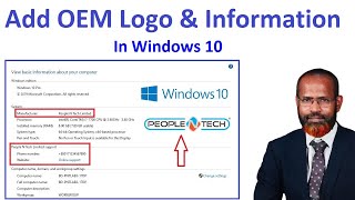 How To Change OEM Logo And Information In Windows 10 [upl. by Savitt]