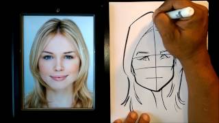 How To Draw Woman Caricature Head Shapes [upl. by Atlante]