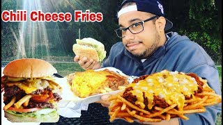 ⚠️ Cheesy Chili Cheese Fries MUKBANG  Cheeseburger  French Fries  Burger  cheese STORYTIME [upl. by Julianne]