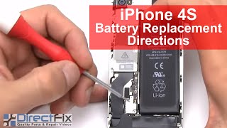 How to Replace the iPhone 4S Battery in 2 Minutes  DirectFix [upl. by Friend]