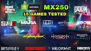 Nvidia GeForce MX250 Gaming Test  2021 [upl. by Eeryt]