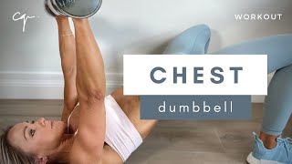 10 Minute Dumbbell Chest Workout at Home [upl. by Emaj830]