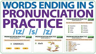 English Pronunciation Practice  How do you pronounce words ending in S [upl. by Magen640]