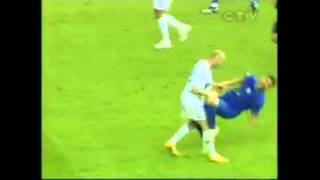 Zinedine Zidane headbutts Materazzi World Cup Final 2006 [upl. by Enael]