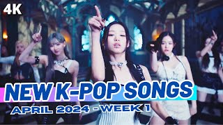 NEW KPOP SONGS  APRIL 2024 WEEK 1 [upl. by Ahsinehs]