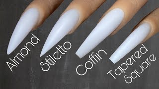 Beginner Nail Tech  How To Shape Nails  Acrylic Nail Tutorial [upl. by Kalin]