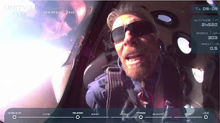 Richard Branson reaches edge of space on Virgin Galactic flight [upl. by Grimona]