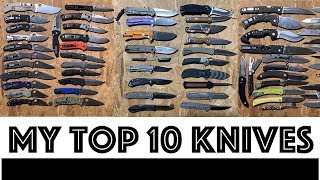 The best of the best 10 favorite folding knives from my collection [upl. by Lubet390]