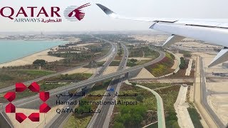 Landing at Hamad International Airport Doha Qatar Airways A350  A7ALI [upl. by Asilram]