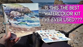 HandsFree WATERCOLOR Plein Air Setup ✶ SCOTLAND COASTAL ADVENTURE [upl. by Atinet]