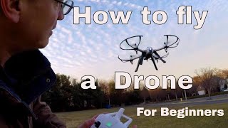 How to Fly a Quadcopter Drone Lesson 1 For Beginners [upl. by Hcirdla]