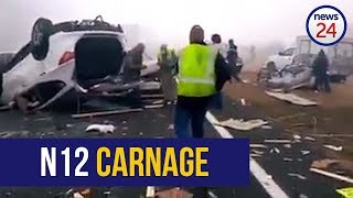 WATCH 3 killed in 17 vehicle pile up crash on N12 [upl. by Marala]