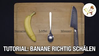 Tutorial Wie man eine Banane richtig schält [upl. by Anayik733]