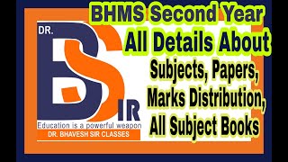 BHMS Second Year Details Subjects BooksSyllabus Marks Distribution  DrBhaveshSi Classes [upl. by Tabor811]