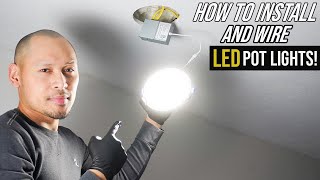 How To Install Pot Lights In Living Room Ceiling  Thin Recessed LED Dimmable Lights For Beginners [upl. by Euginom637]