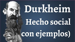 Durkheim El Hecho Social Con Ejemplos [upl. by Amabil]