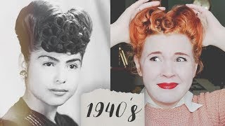 I Tried to Recreate 1940s Hairstyles [upl. by Pedroza]