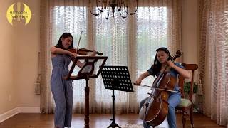 Salut dAmour  Violin and Cello Duet Harmonies from Home [upl. by Notserk]