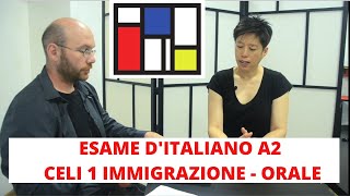 Esame di italiano CELI 1  A2 Immigrazione orale [upl. by Valenba]