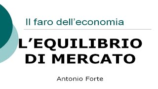 Lezione Le basi delleconomia lequilibrio di mercato [upl. by Ilat]