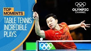 Top Crazy Table Tennis Rallies at the Olympics  Top Moments [upl. by Ahseena382]