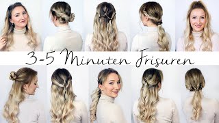 3 MINUTEN FRISUREN  unkompliziert und schnell 10 Frisuren für den Alltag  TheBeauty2go [upl. by Venn]