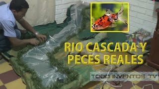 PESEBRE CON PECES RÍO Y CASCADA REALES PARTE 1 ● todoinventostv  8 shorts [upl. by Colly]