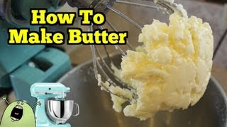 How To Make REAL BUTTER in a KitchenAid Mixer [upl. by Pelpel]