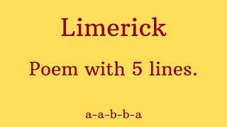 Limerick  Poem with 5 lines [upl. by Mallin]