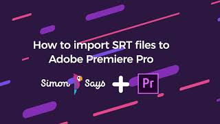 How to import SRT subtitles to Adobe Premiere Pro [upl. by Allehcim]