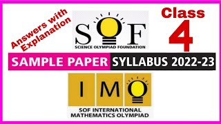 IMO Class 4 Sample Paper 202223 International Mathmatics Olympiad [upl. by Sandye]