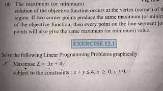 EX 121 Q1 TO Q10 SOLUTIONS OF LINEAR PROGRAMING NCERT CHAPTER 12 CLASS 12th [upl. by Alle631]