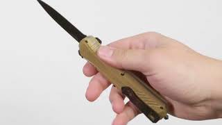 MampP Spring Assisted Tan OTF Spear Point Knife [upl. by Caralie]