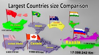 Countries Ranked by Largest land area  countries Size comparison  Top 100 Countries [upl. by Ahsrav122]