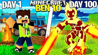 I Survived 100 Days as BEN 10 in Minecraft [upl. by Raye121]