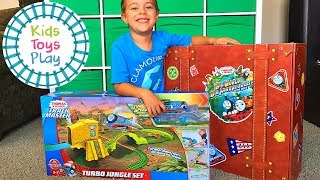 Thomas Train Trackmaster Turbo Jungle Set  Thomas and Friends Big World Big Adventures [upl. by Thorman]