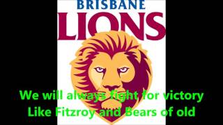 Brisbane Lions theme song Lyrics AFL SingALong [upl. by Mencher667]