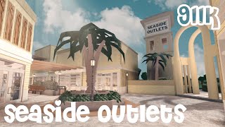 Seaside Outlet Mall Speed Build  ROBLOX BLOXBURG   tour [upl. by Conner]