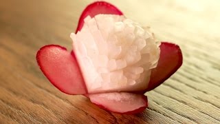 How to Make Radish Garnish Flower [upl. by Andersen]