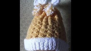 DIY Prosta czapka dla dziecka na drutach crochet Tutorial Handarbeit [upl. by Joycelin]