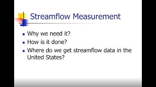 Streamflow Measurement [upl. by Bashemeth]