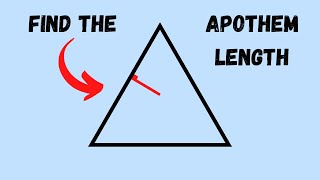 Find Apothem of an Equilateral Triangle [upl. by Ellehcim]